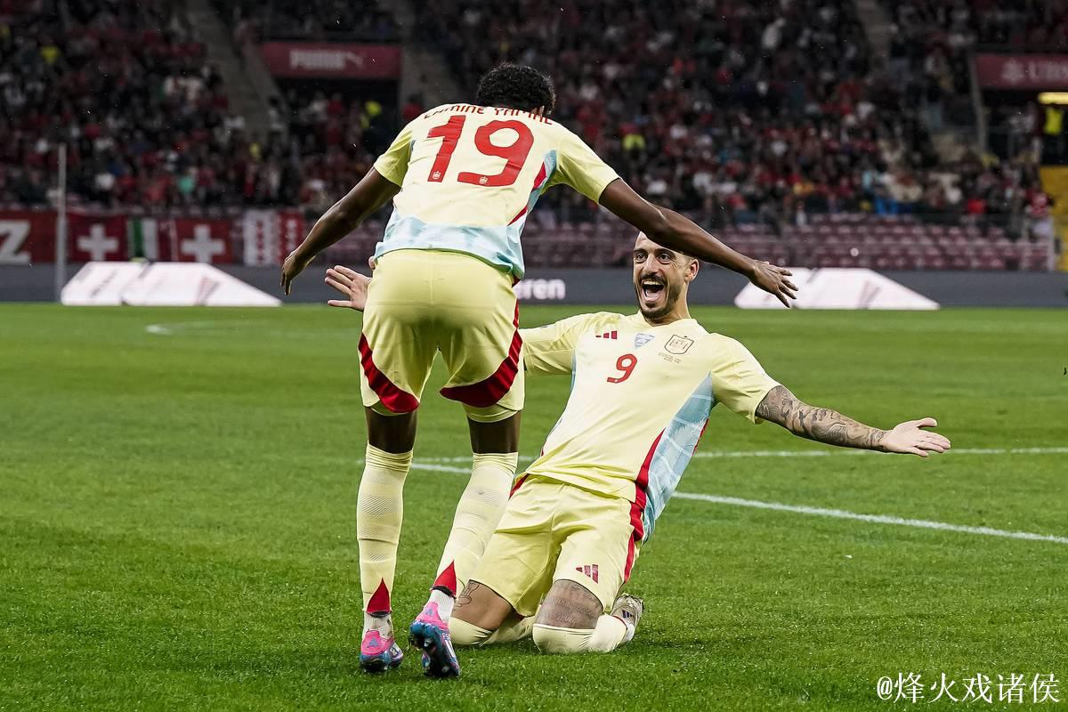 欧国联-何塞卢快速破门法比安梅开二度 10人西班牙4-1大胜瑞士