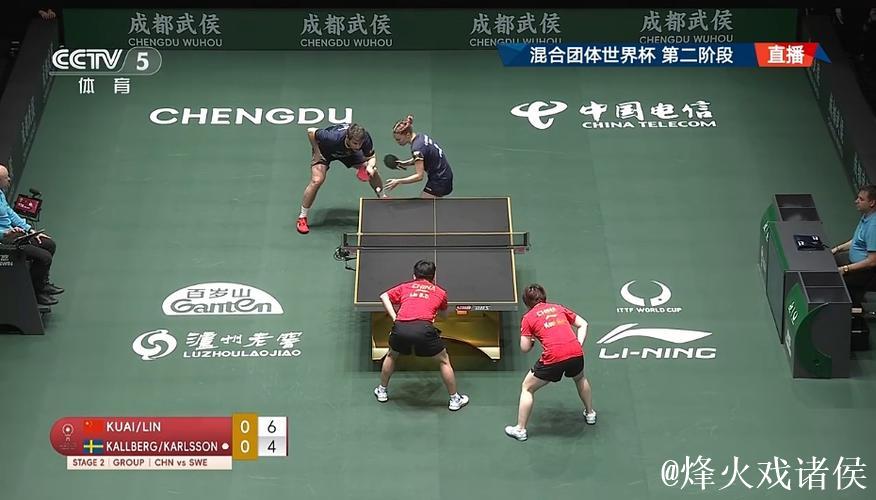 乒乓球混合团体世界杯：中国队8-4击败瑞典，豪取9连胜